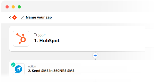 Connection with Zapier and Hubspot with 360NRS